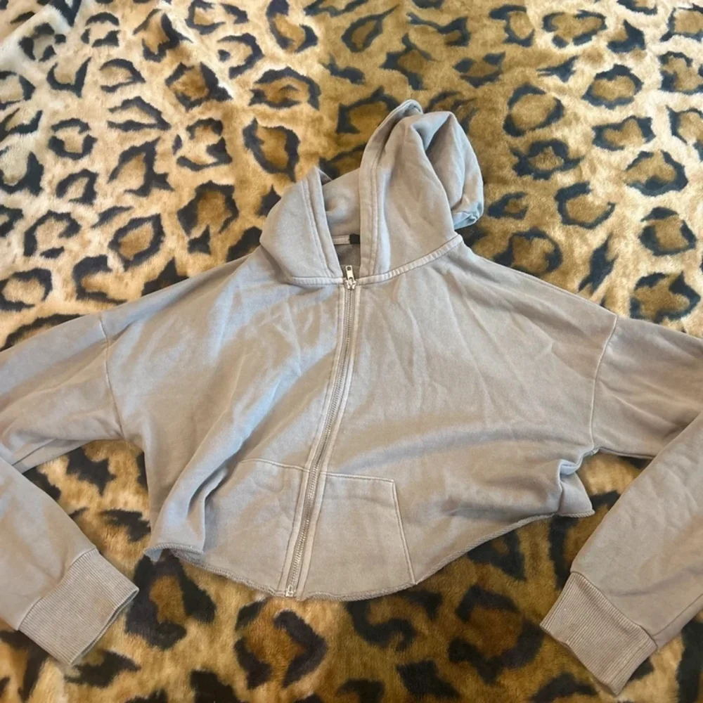Women's Light Beige Hooded Zip-Up Jacket